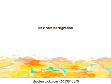 Abstract universal header template. Colored spots and strokes isolated on white background cover template. Vector illustration