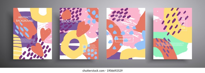 Abstract universal texture. Modern trendy cartoon pattern for funny brochure cover template, vector creative design. Beautiful background for the design of covers, posters, brochures, etc