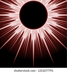 Abstract universe. Creative background outer space with eclipse. Vector illustration.