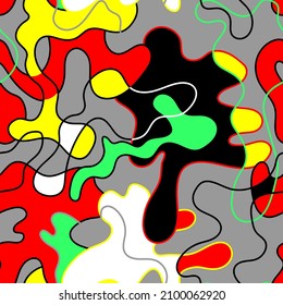 Abstract unque pattern with wave colorful lines and shapes