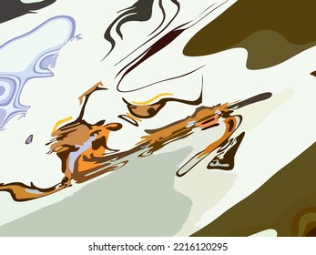 Abstract unusual backdrop with wavy colored elements and dark stains. Doodle pattern for prints, wallpapers, covers, fashion trends, interiors, business concepts, fabric, etc. Colored diagonal bursts