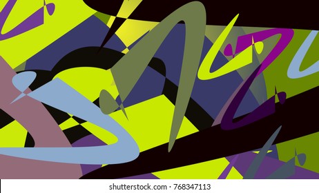 Abstract unusual background out of various geometrical shapes. Bright colorful artwork for print, poster, card.