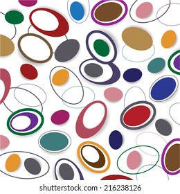 Abstract unusual color pattern ovals