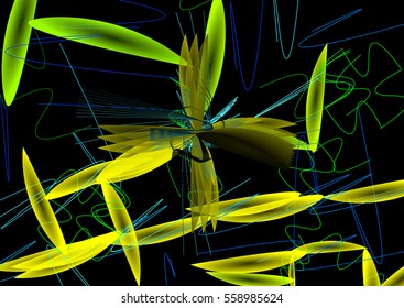 Abstract unusual dark background. Digital creative artwork.