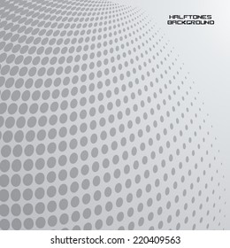 Abstract Unusual Halftone Dots Background in Gray Color . Computed Design for your Futuristic Artwork . Vector Illustration . 