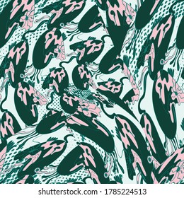 ABstract unusual hand draw pattern. Seamless backdrop