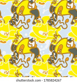 ABstract unusual hand draw pattern. Seamless backdrop