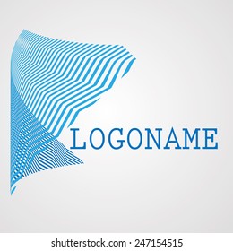 Abstract Unusual Logo Design in Spiral Shape. Vector Illustration.  