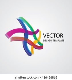 Abstract Unusual Logo Icon. Technology Geometric Symbol. Vector Illustration.
