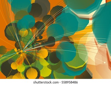 Abstract unusual modern background with geometrical shapes.