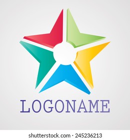 Abstract Unusual Modern Logo Design. 3d Business Icon. Vector.