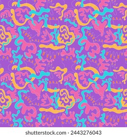 Abstract unusual seamless pattern wave shapes for apparel things, textile, texture, backgrounds and to print on fabric and other design things