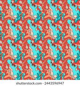 Abstract unusual seamless pattern wave shapes for apparel things, textile, texture, backgrounds and to print on fabric and other design things