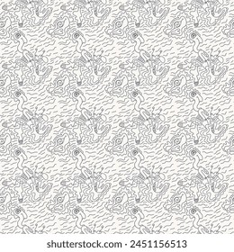 Abstract unusual seamless pattern wave shapes for apparel things, textile, texture, backgrounds and to print on fabric and other design things
