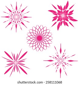 Abstract unusual vector icon set