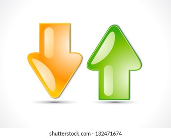 abstract upload download icon vector illustration
