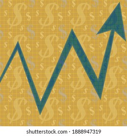 An abstract upward trend arrow background image.