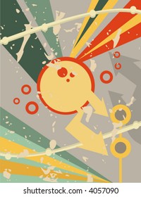 Abstract urban background series, vector illustration with grunge details.