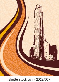 Abstract urban background. Vector illustration.