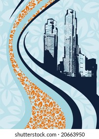 Abstract urban background. Vector illustration.