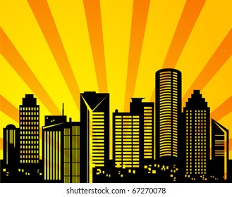 Abstract urban background, vector illustration