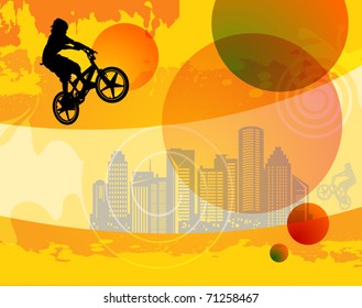 Abstract urban background, vector illustration