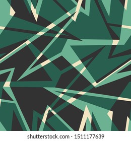 Abstract urban chaotic seamless pattern.