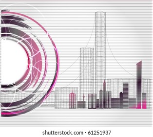 Abstract urban city