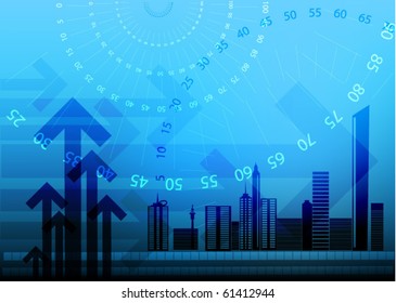 Abstract urban city