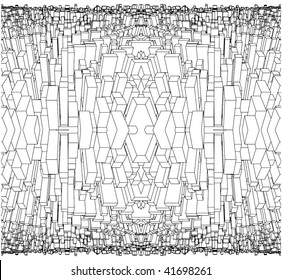 Abstract Urban City Boxes From Cube Vector 11