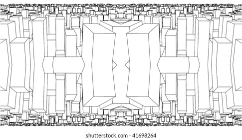 Abstract Urban City Boxes From Cube Vector 12