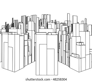Abstract Urban City Building Vector 87