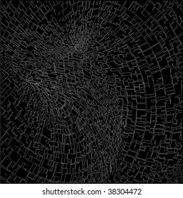 Abstract Urban City In Knot Boxes From Cube Vector 08