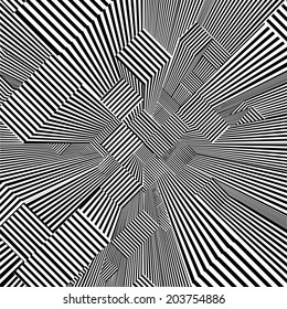 Abstract Urban City Of Skyscrapers Stripes Vector 