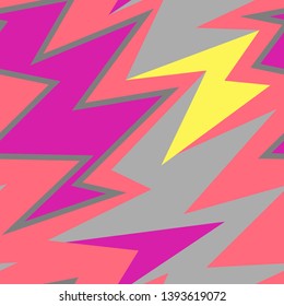 Abstract urban colorful geometric seamless pattern with simple curved elements.