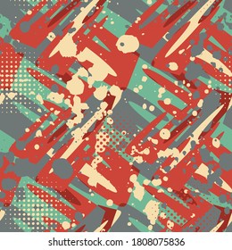 Abstract urban colorful pattern with chaotic elements.