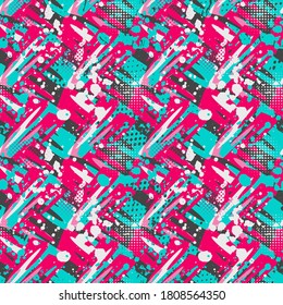 Abstract urban colorful pattern with chaotic elements.