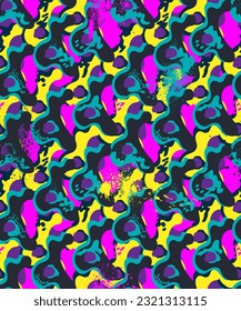 Resumen de un patrón fluido y colorido urbano 