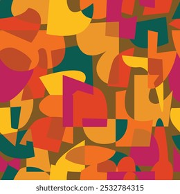 Abstract urban colorful seamless pattern.