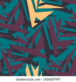 Abstract urban geometry pattern with chaotic elements.