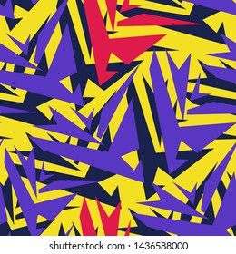 Abstract urban geometry pattern with chaotic elements.
