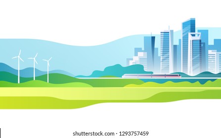 Abstract urban landscape. Vector illustration.