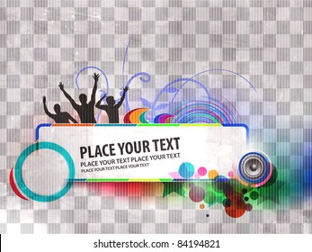 abstract urban music dance party banner background design.