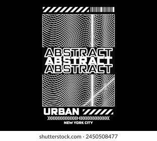 Abstract Urban New York City geometric t-shirt vector designs, graphic prints NYC Com-2