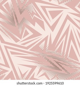 Abstract urban pattern with curved geometry elements and dots