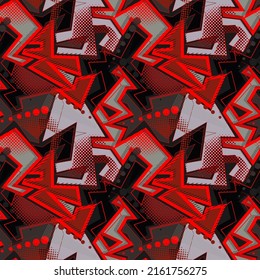 Resumen del patrón urbano con elementos de geometría curva, líneas y puntos caóticos. Obra de arte contemporánea