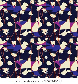 Abstract urban pattern with shapes. Seamless backdrop