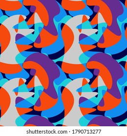 Abstract urban pattern with shapes. Seamless backdrop