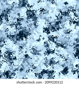 Abstract urban pixel motif geometric brushed texture background. Vector camouflage seamless pattern textile print.