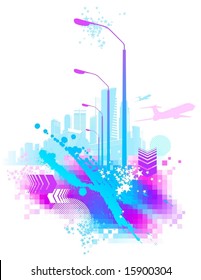 Abstract urban scene